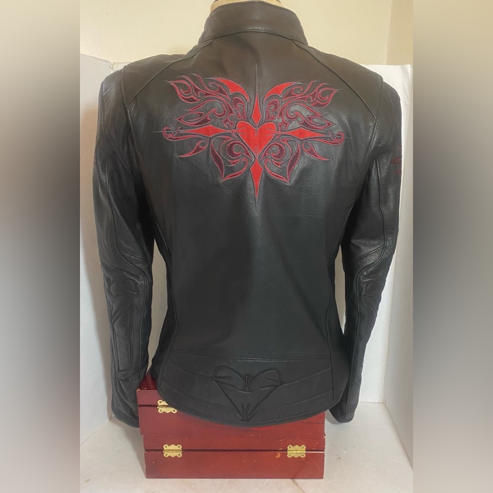 Women's Harley Davidson Leather Jacket HEARTS